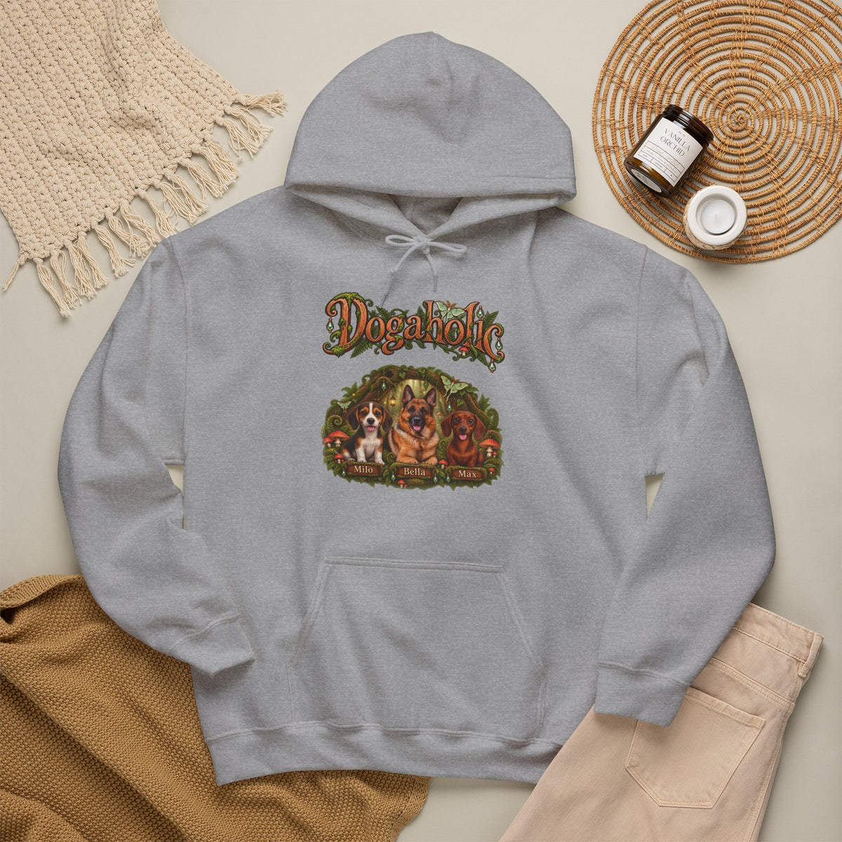 Personalized Dog Hoodie – Dogaholic Woodland Fantasy – Foto 5