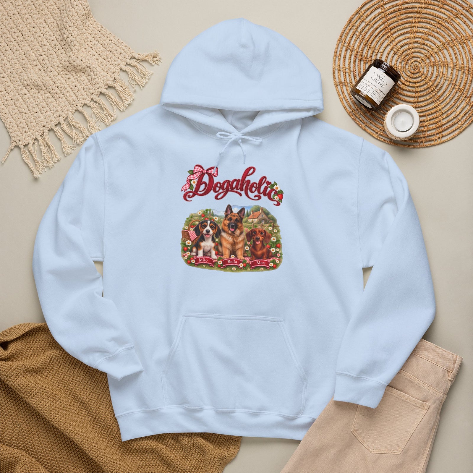 Personalized Dog Hoodie – Dogaholic Strawberry Picnic – Foto 20