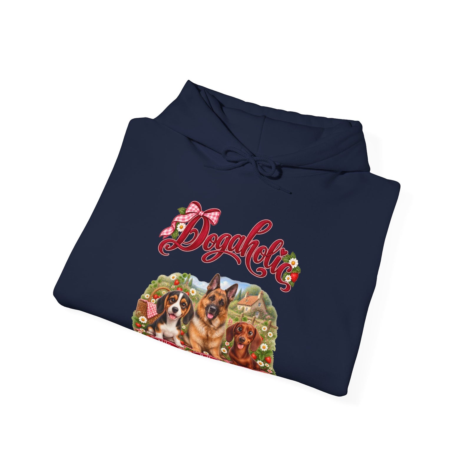 Personalized Dog Hoodie – Dogaholic Strawberry Picnic – Foto 3