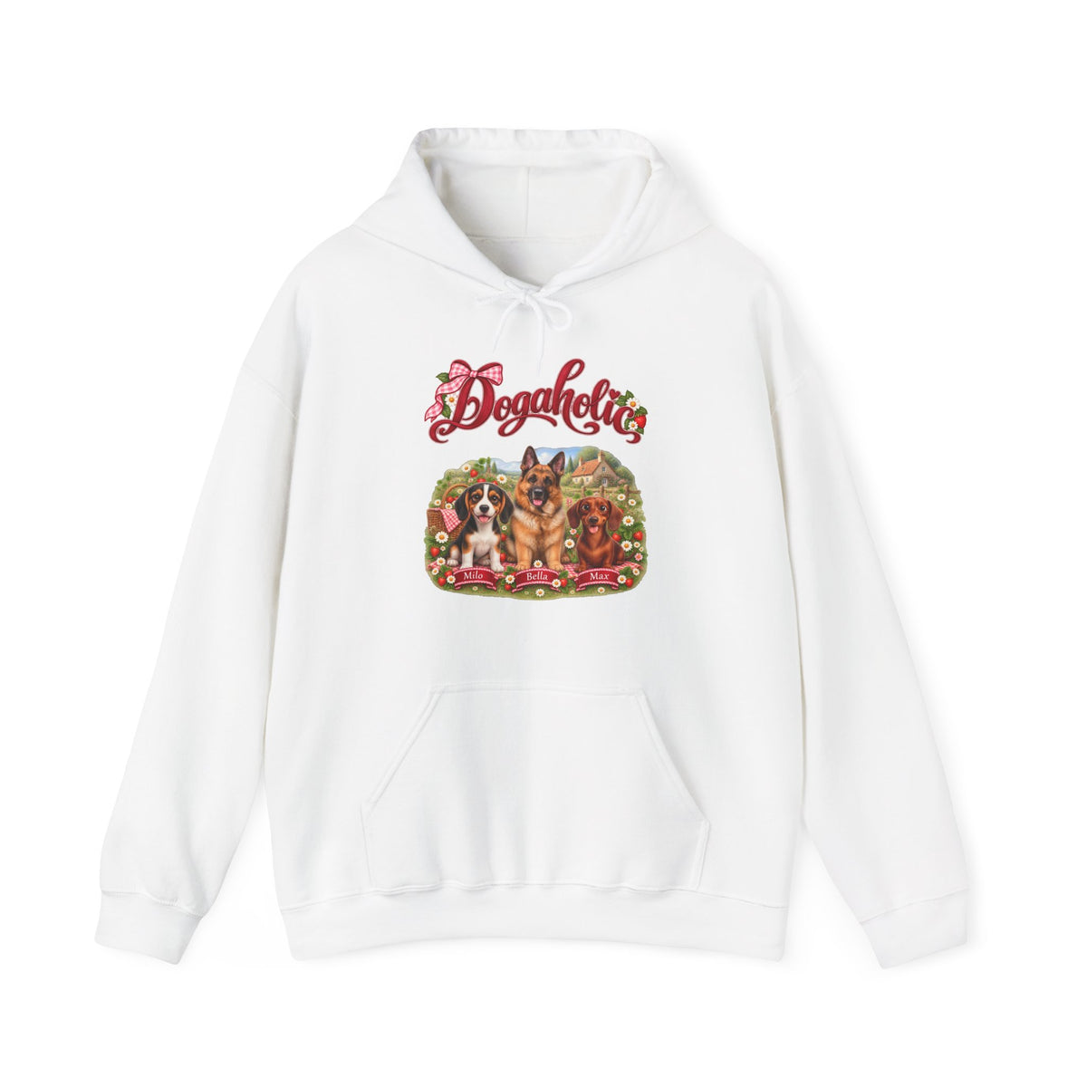 Personalized Dog Hoodie – Dogaholic Strawberry Picnic – Foto 7