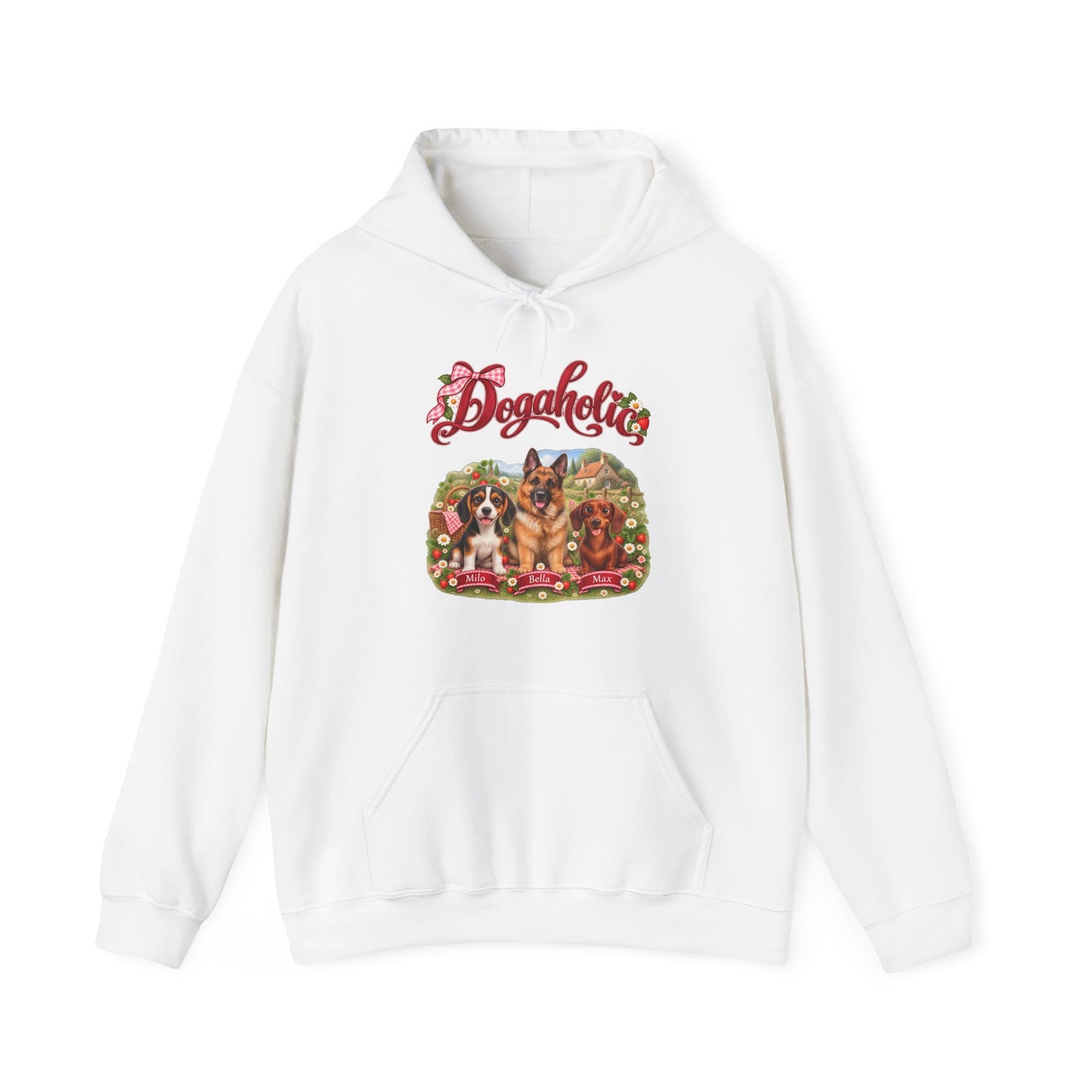 Personalized Dog Hoodie – Dogaholic Strawberry Picnic – Foto 7