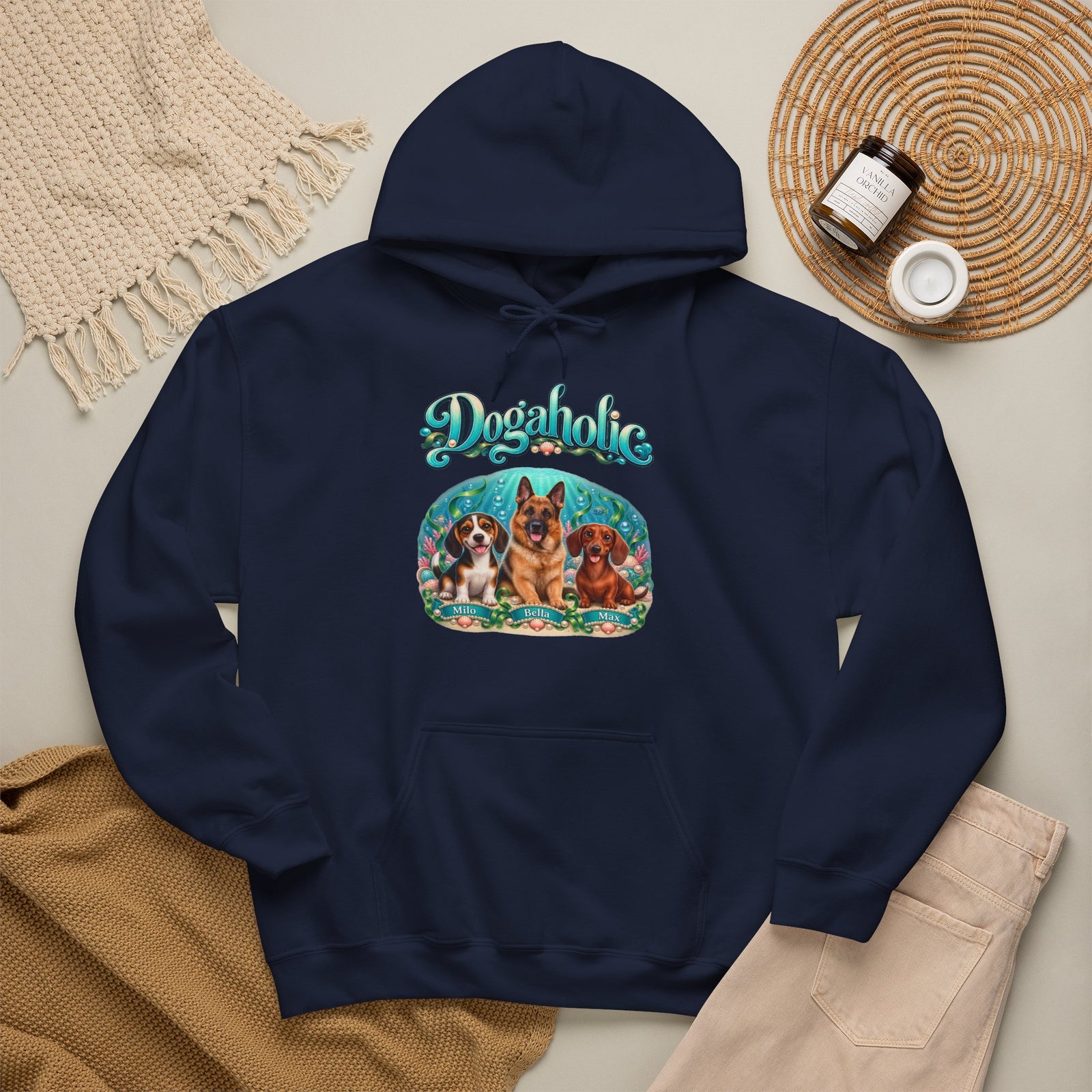Personalized Dog Hoodie – Dogaholic Underwater – photo 2