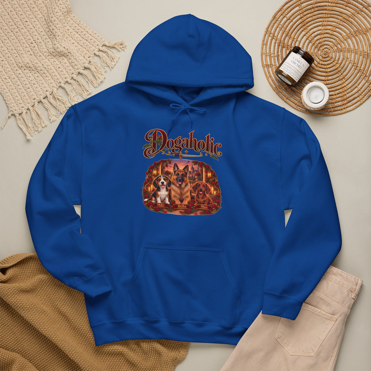 Personalized Dog Hoodie – Dogaholic Rose Fantasy – photo 14