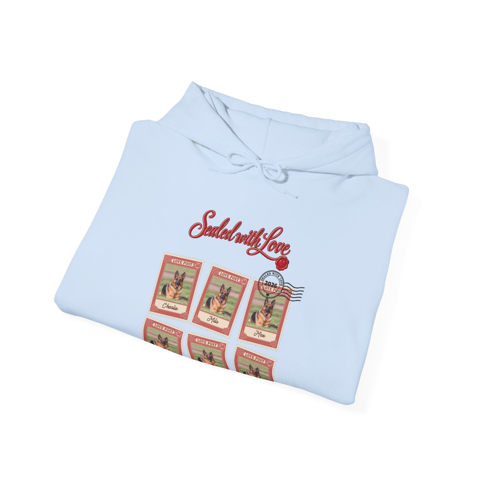 Personalized Dog Hoodie – Love Post Pet Name Stamps – photo 21