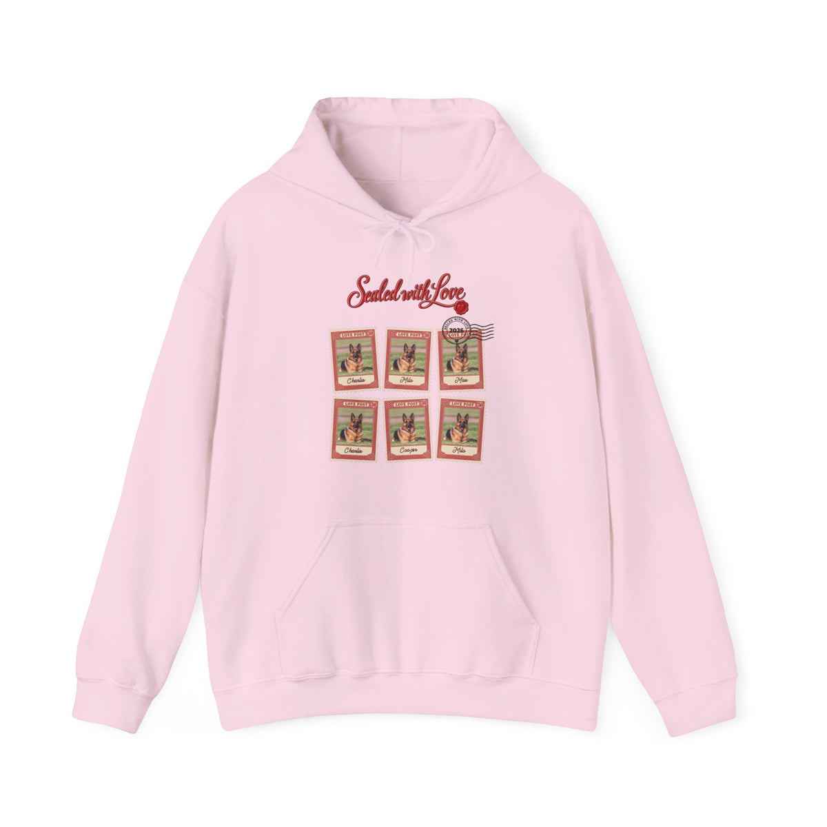 Personalized Dog Hoodie – Love Post Pet Name Stamps – photo 16