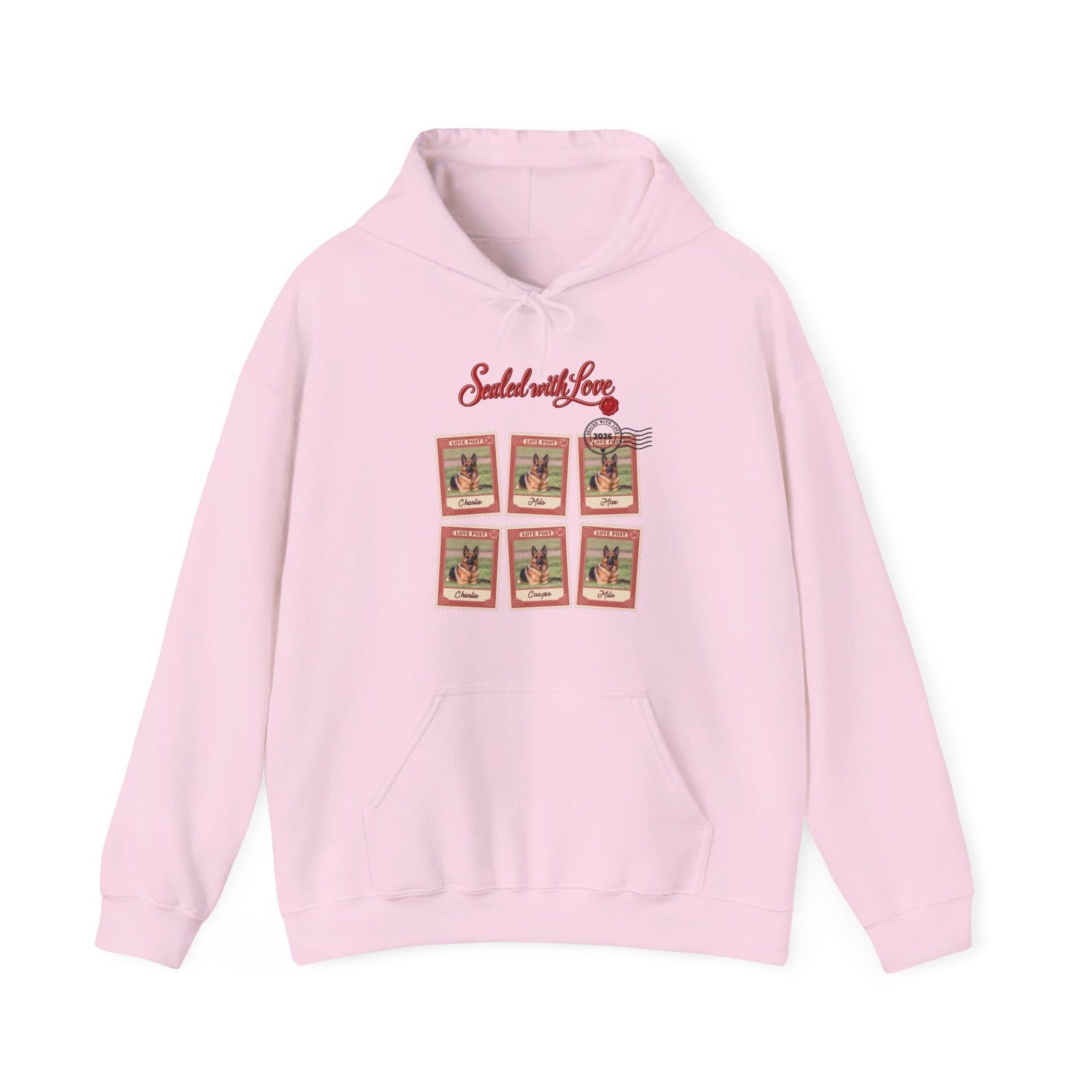 Personalized Dog Hoodie – Love Post Pet Name Stamps – photo 16
