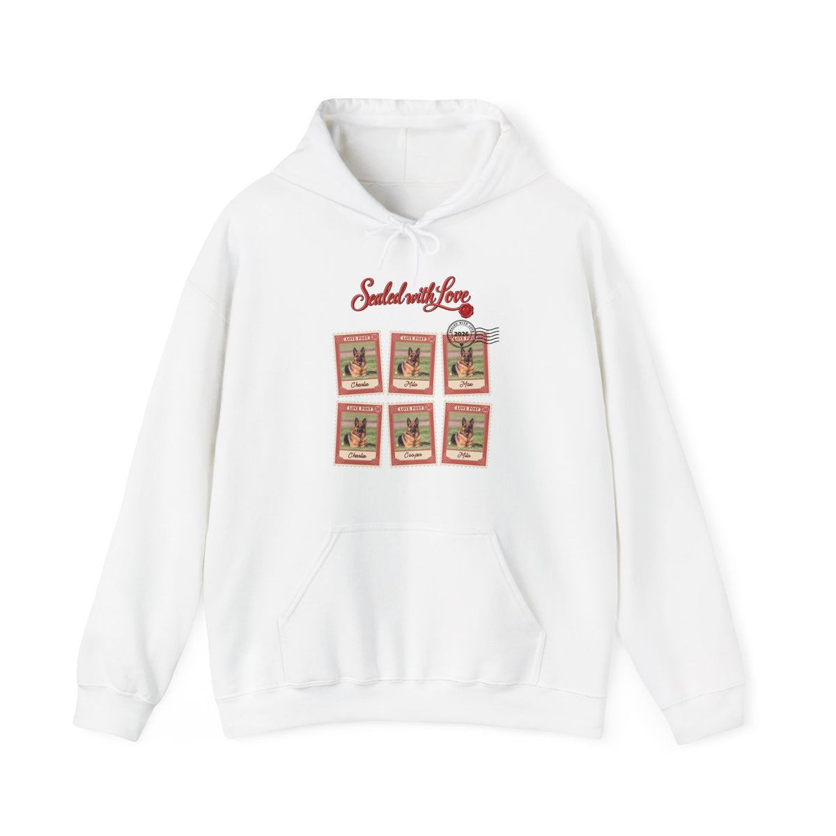 Personalized Dog Hoodie – Love Post Pet Name Stamps – photo 7