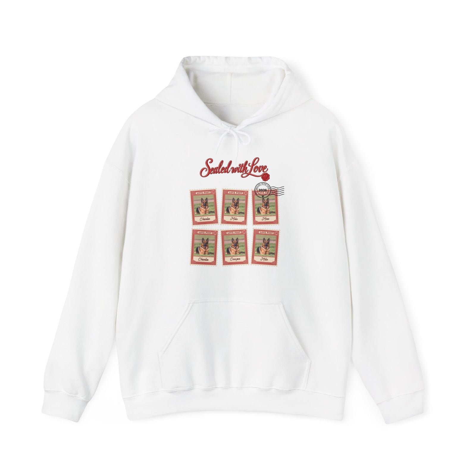 Personalized Dog Hoodie – Love Post Pet Name Stamps – photo 7
