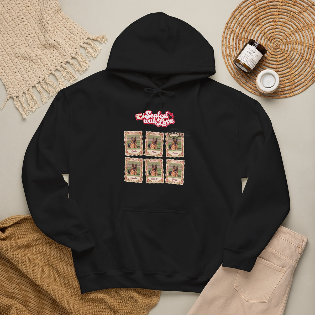 Personalized Dog Hoodie – Sealed with Love Stamps – photo 11