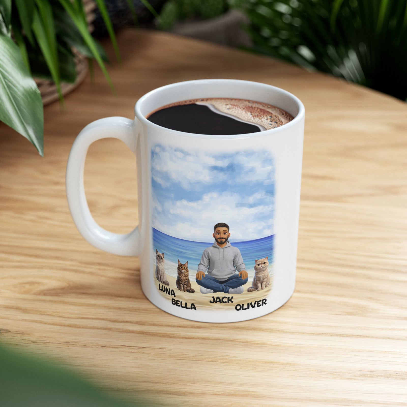 Katzen-Papa-Tasse - Personalisierte Katzen-Papa-Tasse  – Foto 4
