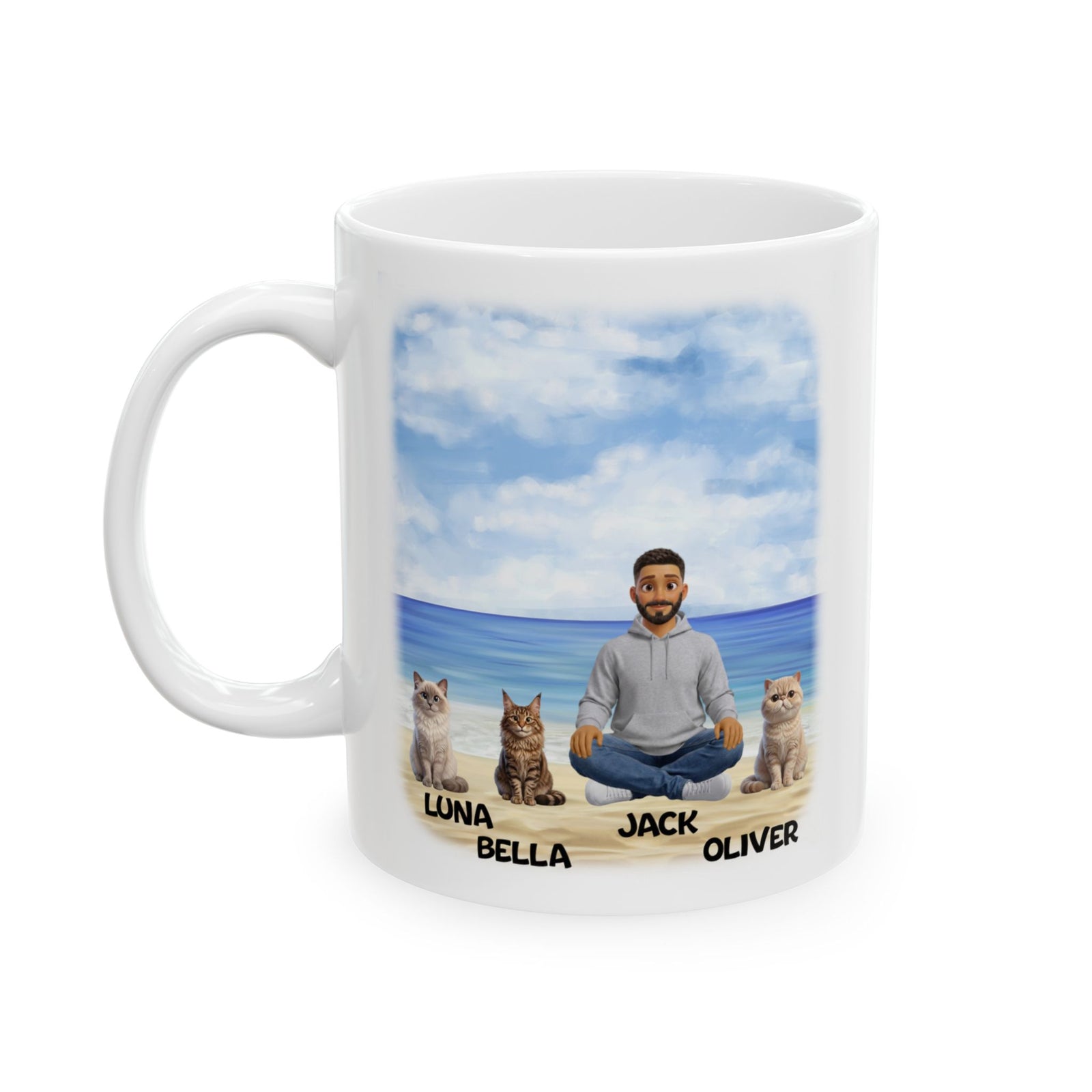 Katzen-Papa-Tasse - Personalisierte Katzen-Papa-Tasse 