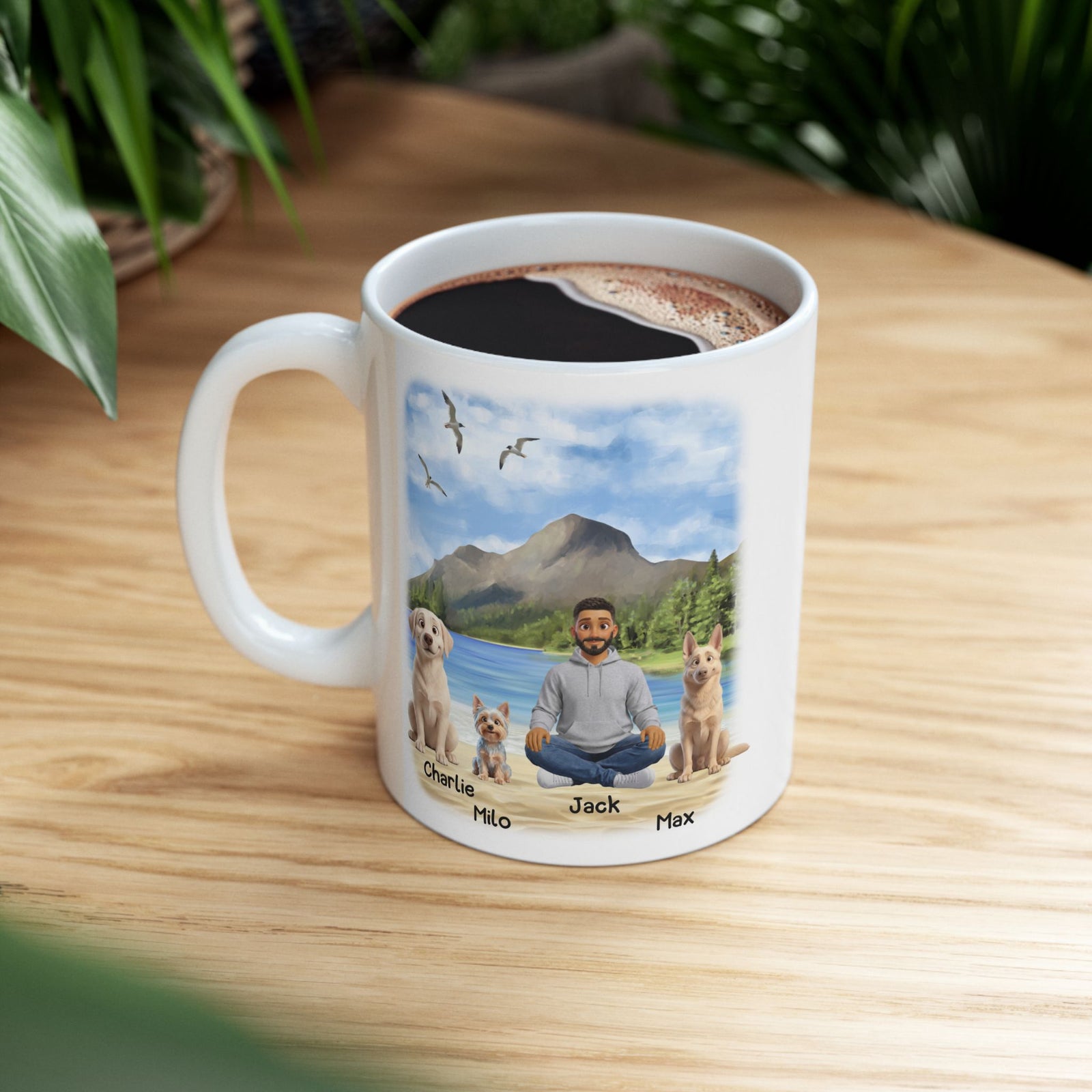 Dog Dad Mug - Best Friends Mug - Personalized Dog Dad Up To 4 Dogs – photo 4