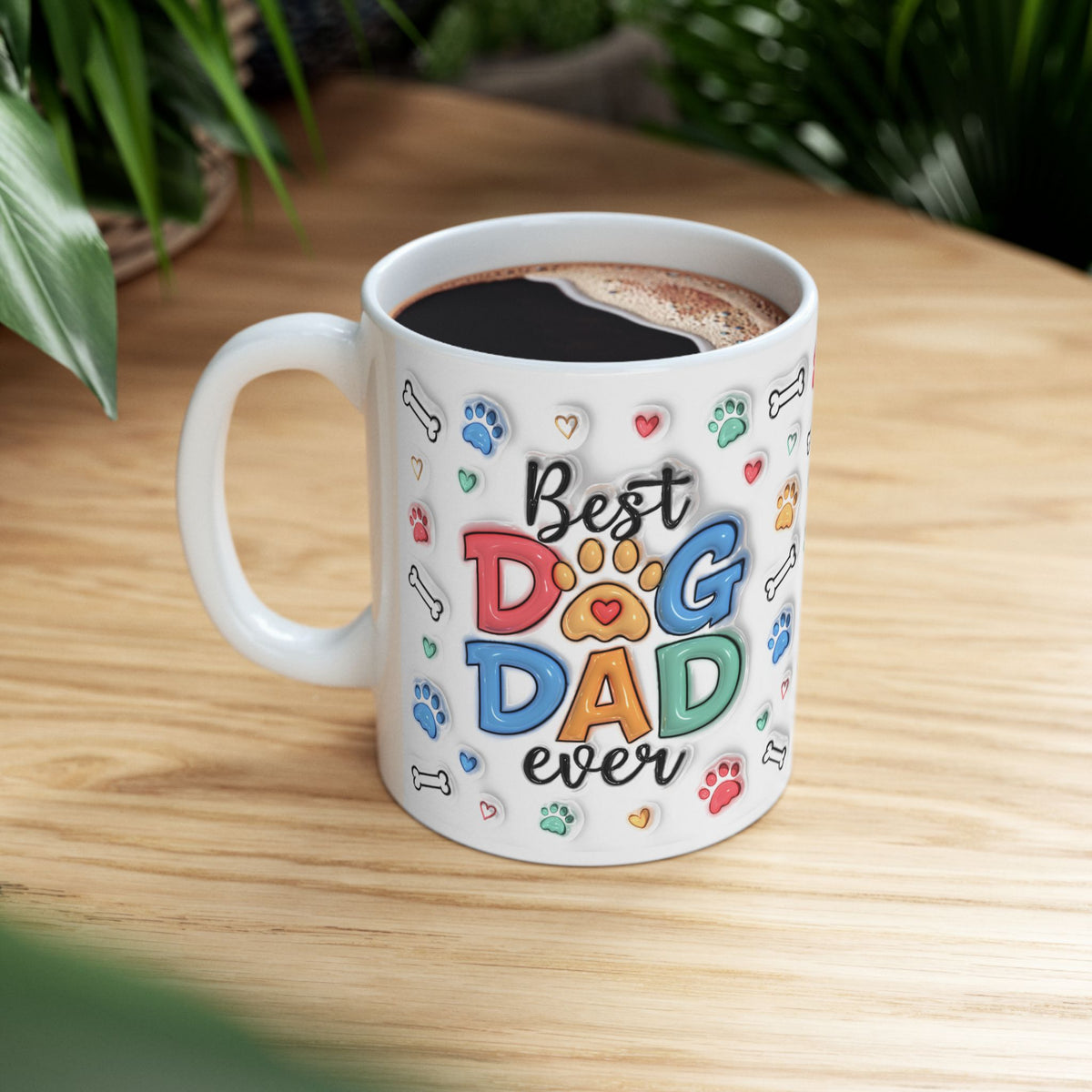 Dog Dad Mug - 3D Inflated Effect - Personalized Dog Dad Mug with Up To 6 Dogs – photo 4