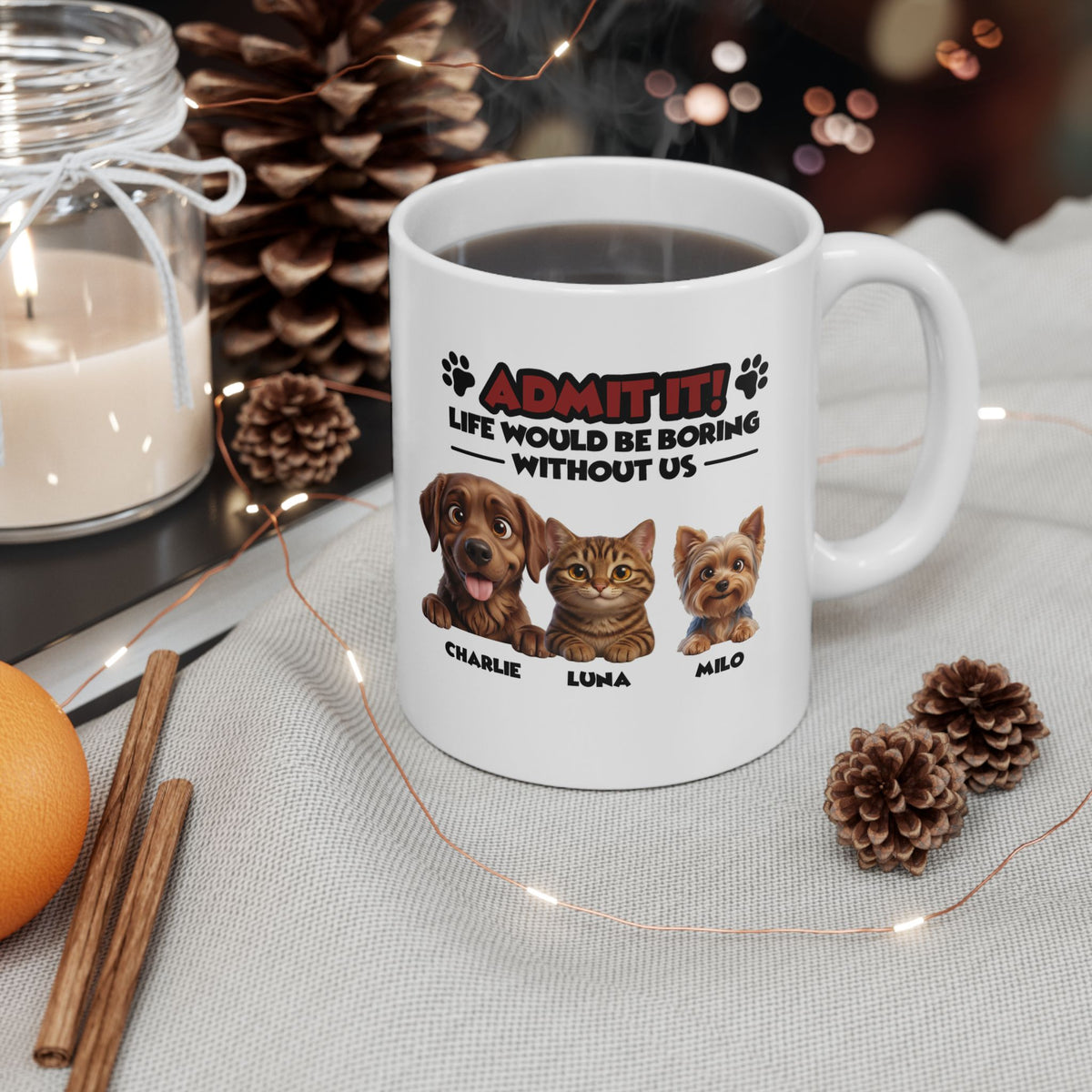 Personalized Pets Mug - Up to 6 Pets - Gift for Pet Parent – photo 5