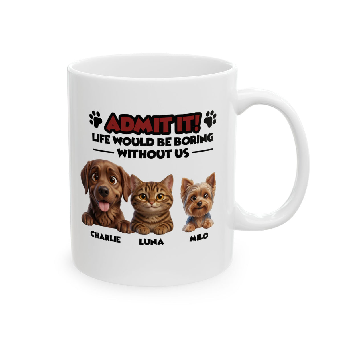 Personalized Pets Mug - Up to 6 Pets - Gift for Pet Parent – photo 2