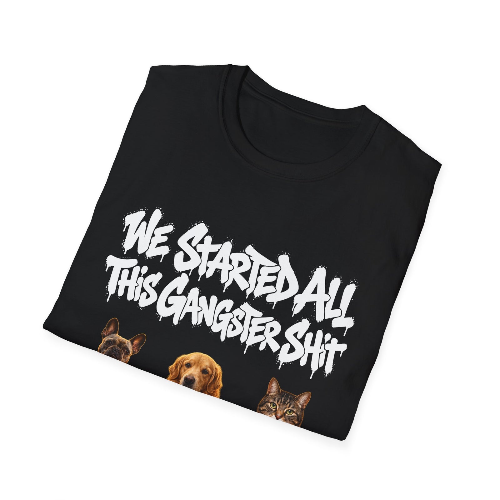 Personalized Gangster Pet Portrait Tee from Photo – Graffiti, Pets with Names – Foto 4