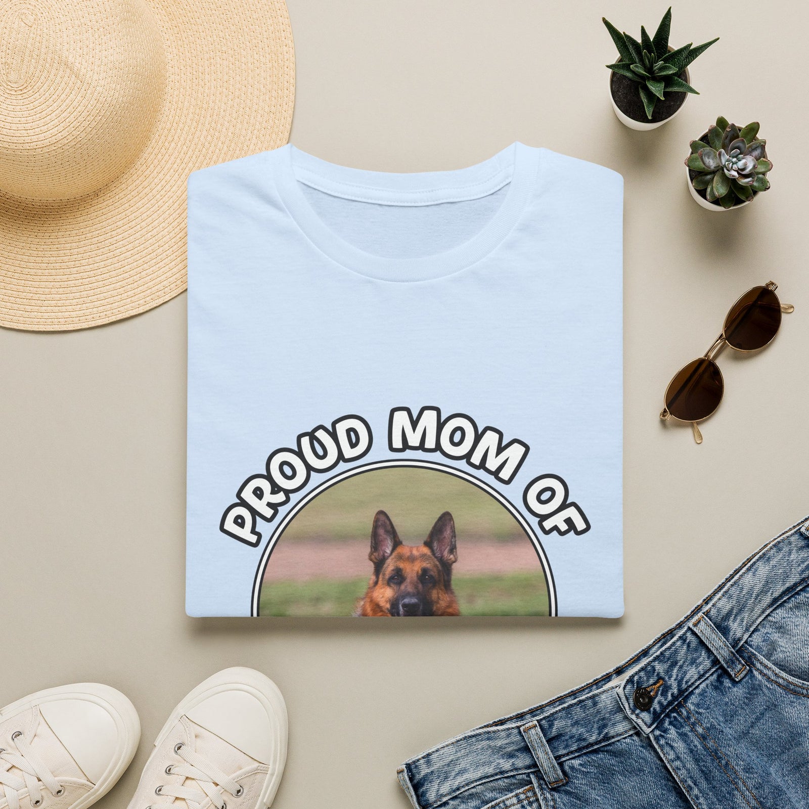 Personalized Graphic Tee – Proud Mom Photo Banner – photo 2