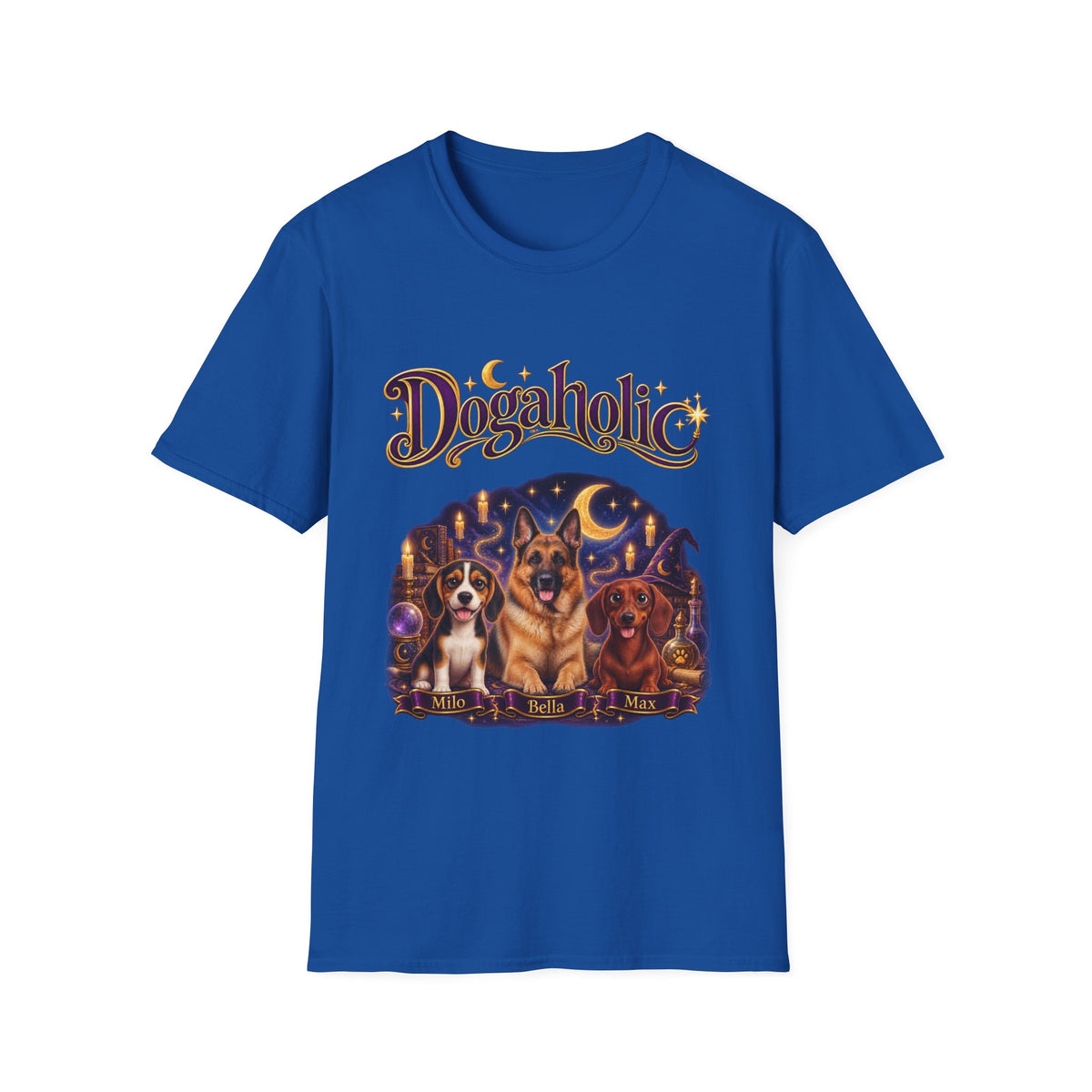 Personalized Graphic Tee – Dogaholic Wizard Dogs – photo 7