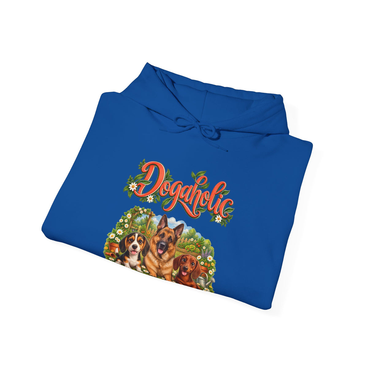 Personalized Graphic Tee – Dogaholic Garden – Hoodie Royal