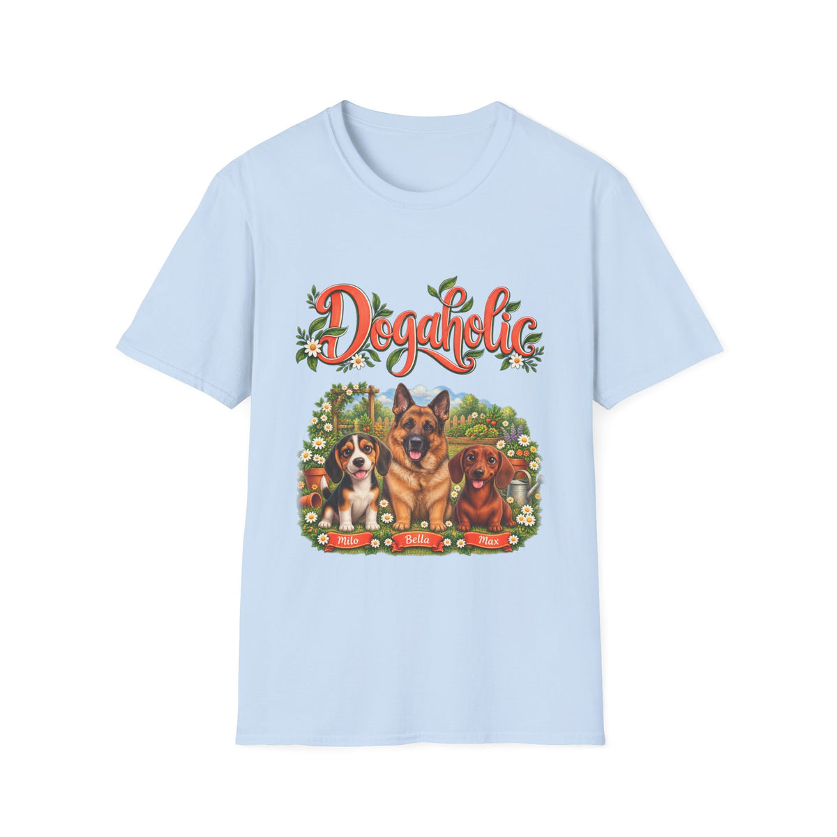 Personalized Graphic Tee – Dogaholic Garden