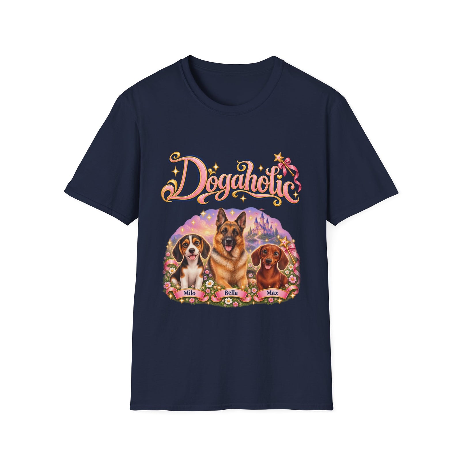 Personalized Graphic Tee – Dogaholic Fairy Tale – photo 4