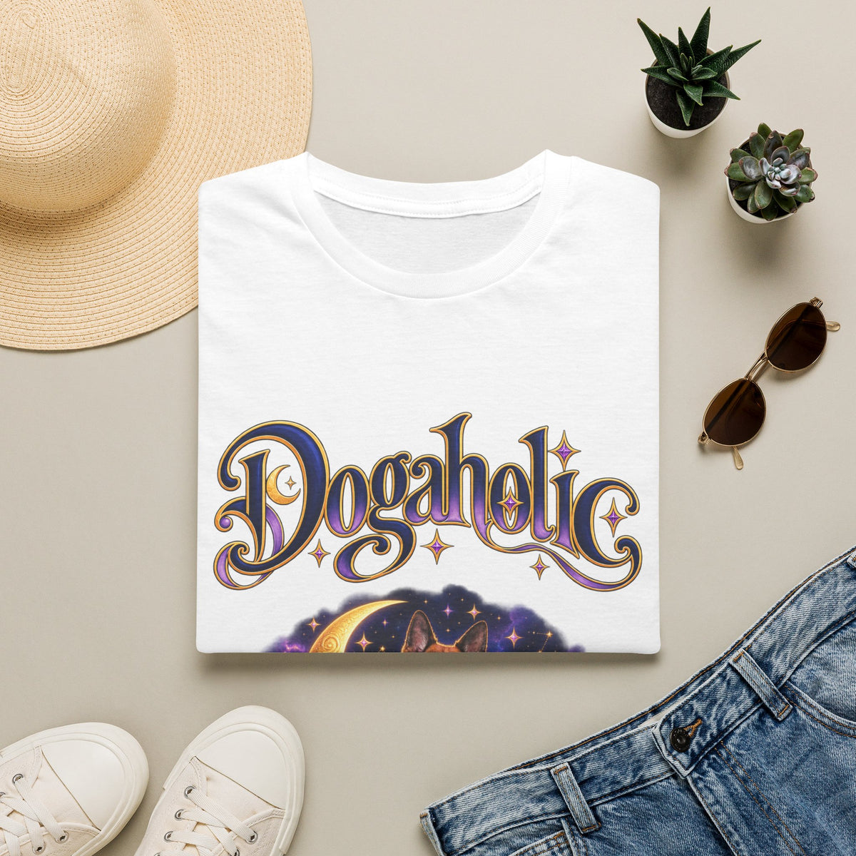 Personalized Graphic Tee – Dogaholic Celestial Dogs – Foto 14
