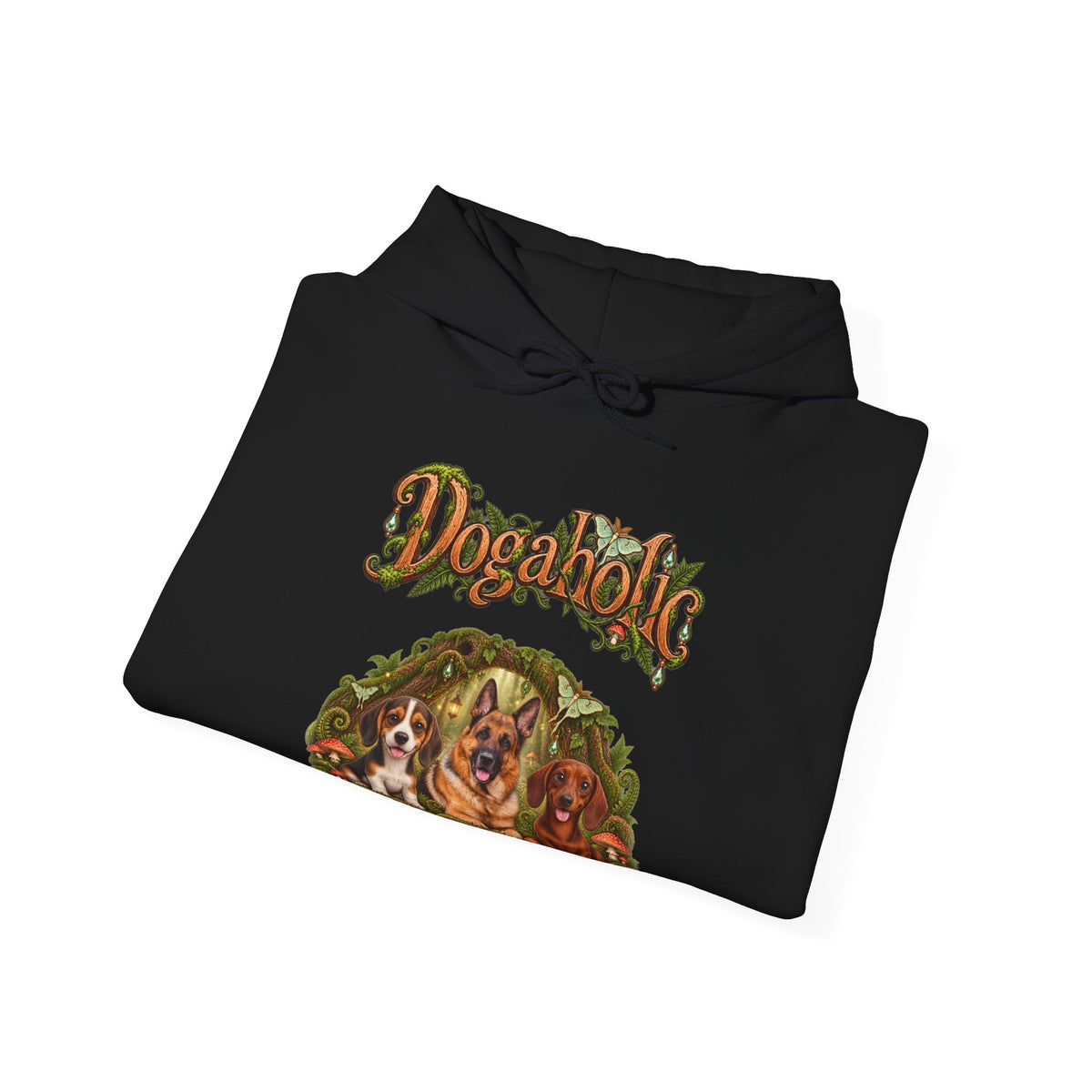 Personalized Graphic Tee – Dogaholic Enchanted Forest – Hoodie Black