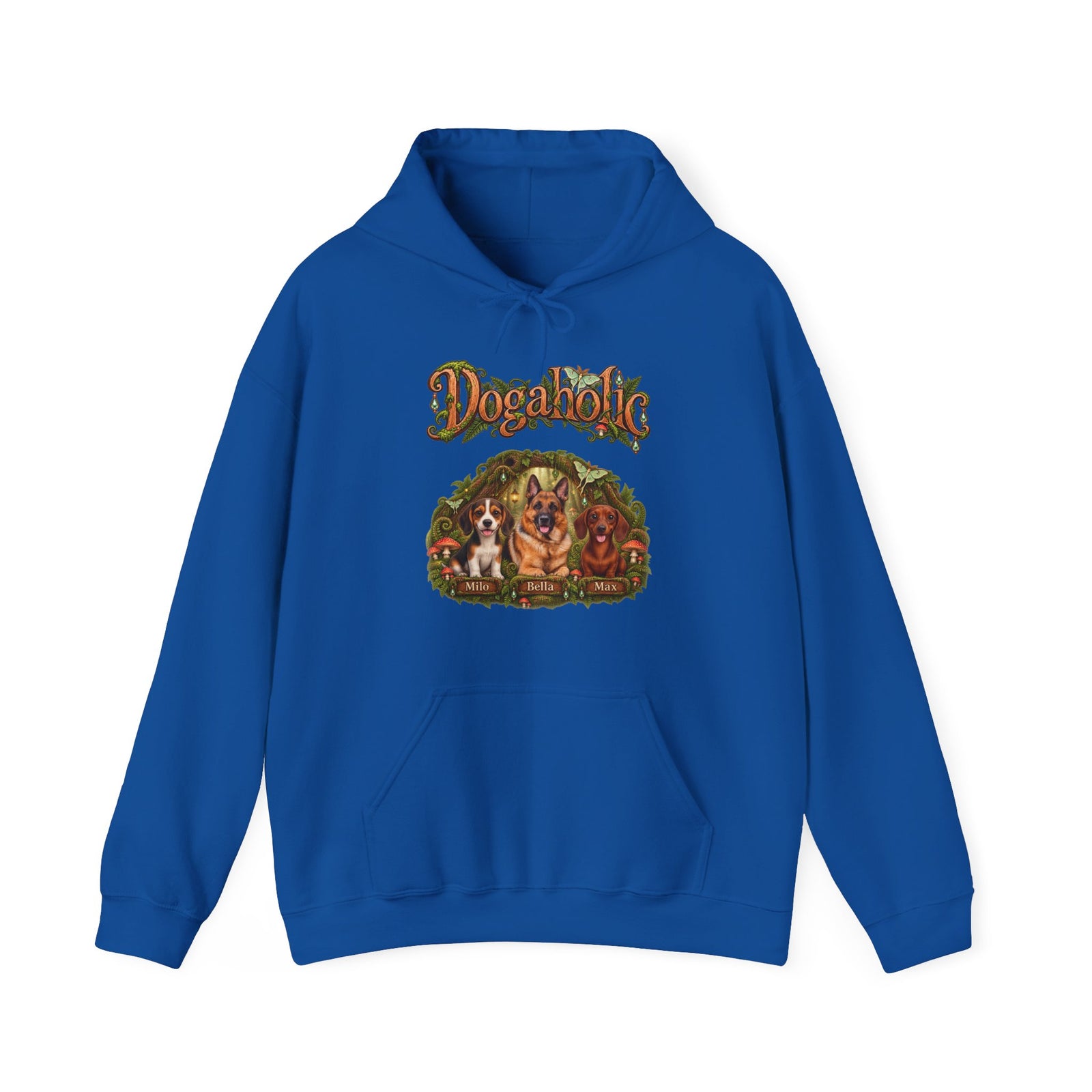 Personalized Graphic Tee – Dogaholic Enchanted Forest – Hoodie Royal