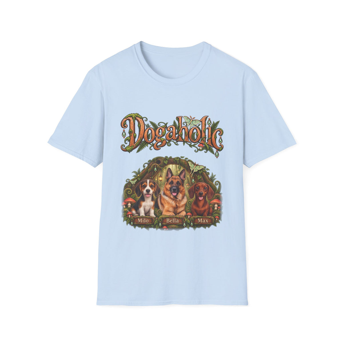 Personalized Graphic Tee – Dogaholic Enchanted Forest