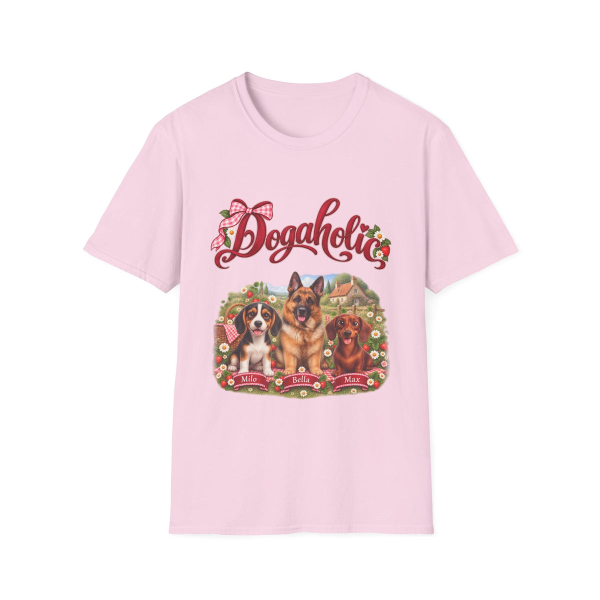 Personalized Graphic Tee – Dogaholic Strawberry Picnic – Foto 19