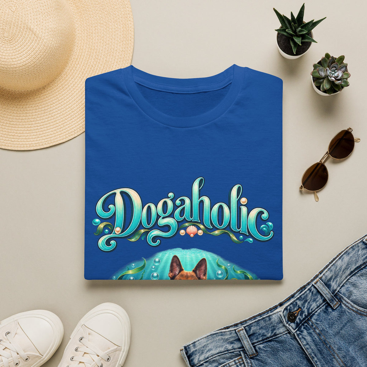 Personalized Graphic Tee – Dogaholic Mermaid Dogs – photo 8