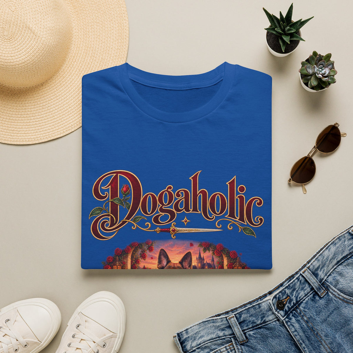 Personalized Graphic Tee – Dogaholic Rose Fantasy – photo 8