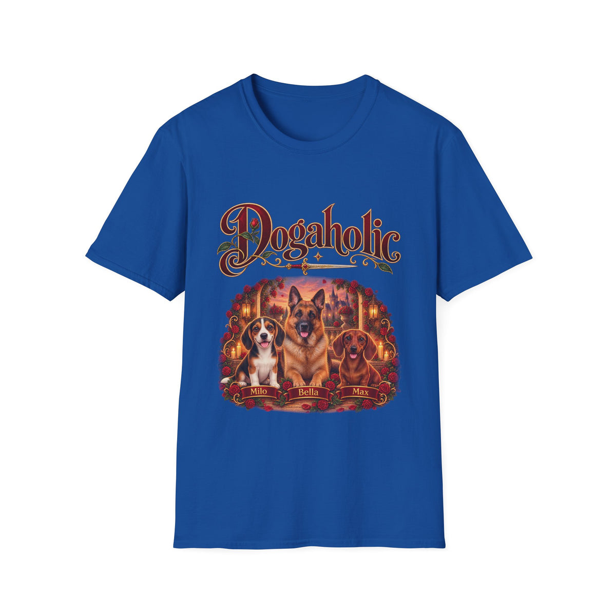 Personalized Graphic Tee – Dogaholic Rose Fantasy – photo 7