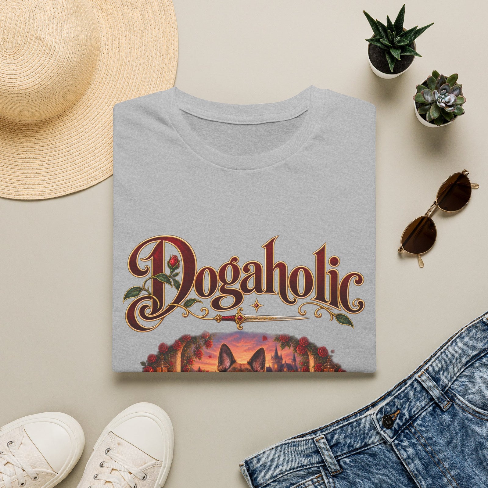 Personalized Graphic Tee – Dogaholic Rose Fantasy – photo 11