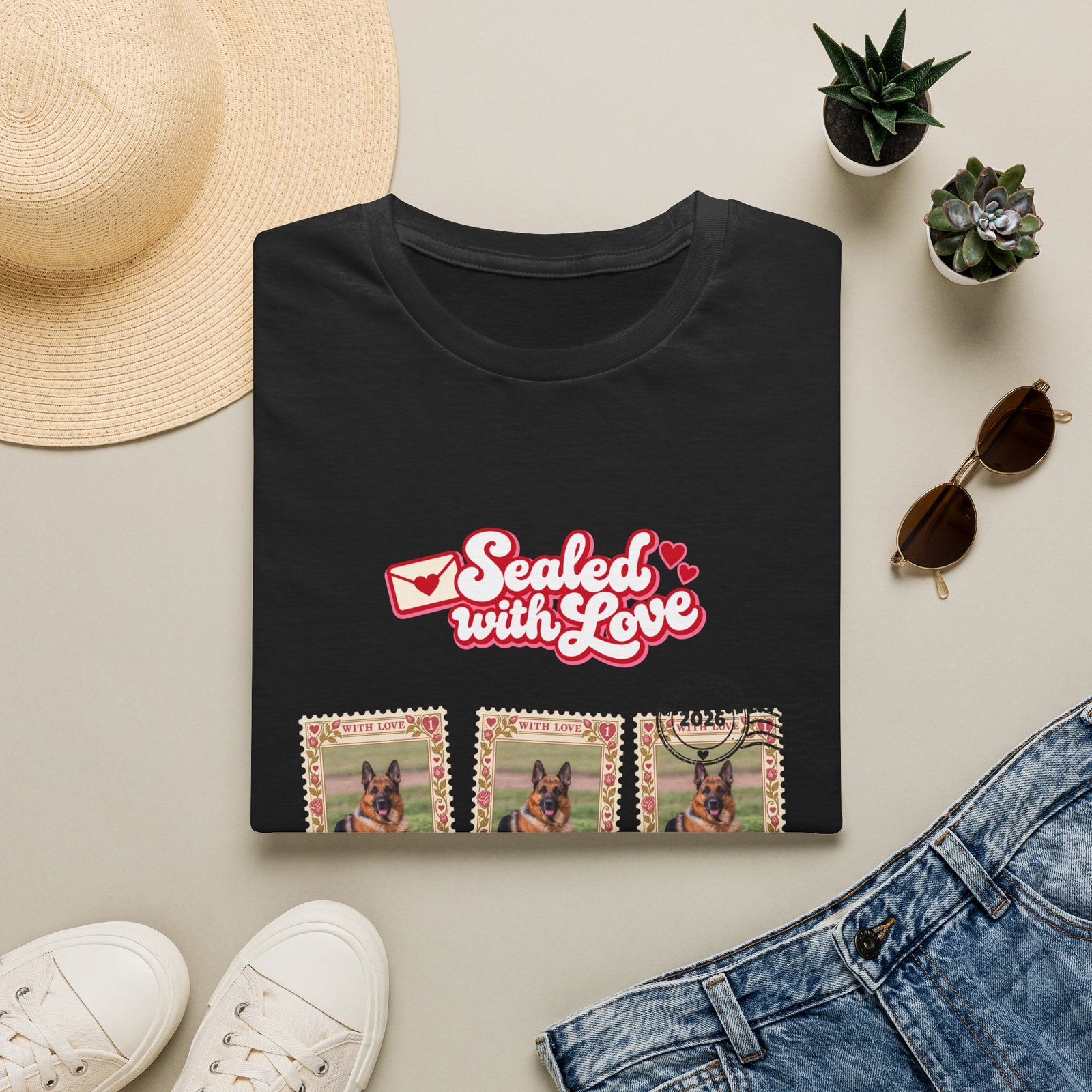 Personalized Graphic Tee – Sealed with Love Stamps – photo 17