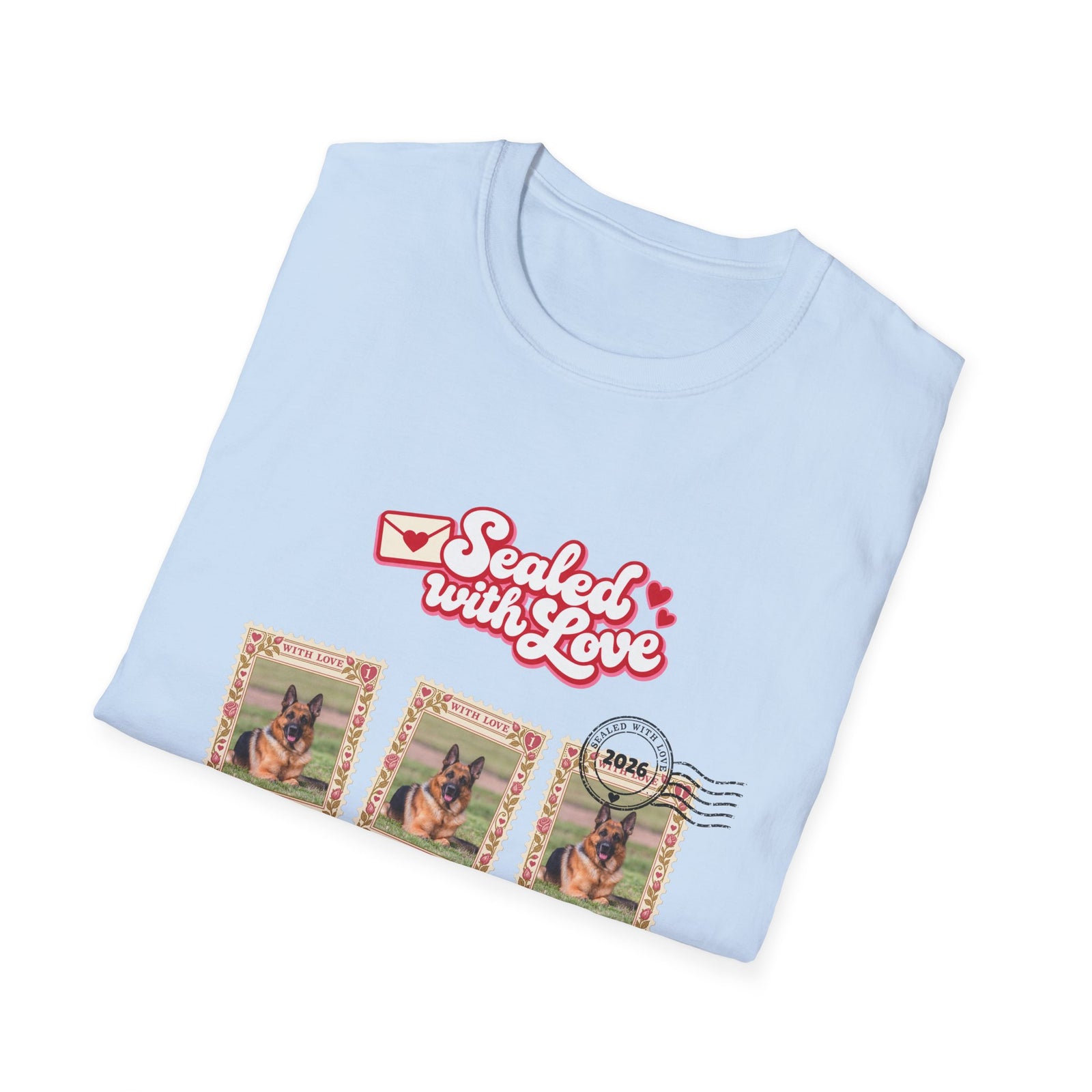 Personalized Graphic Tee – Sealed with Love Stamps – photo 3