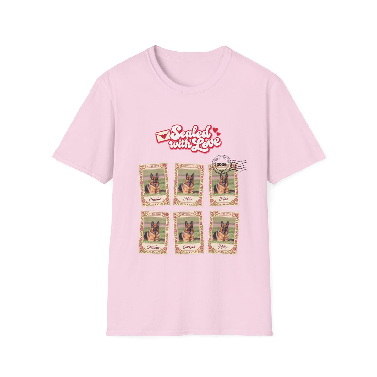 Personalized Graphic Tee – Sealed with Love Stamps – photo 19