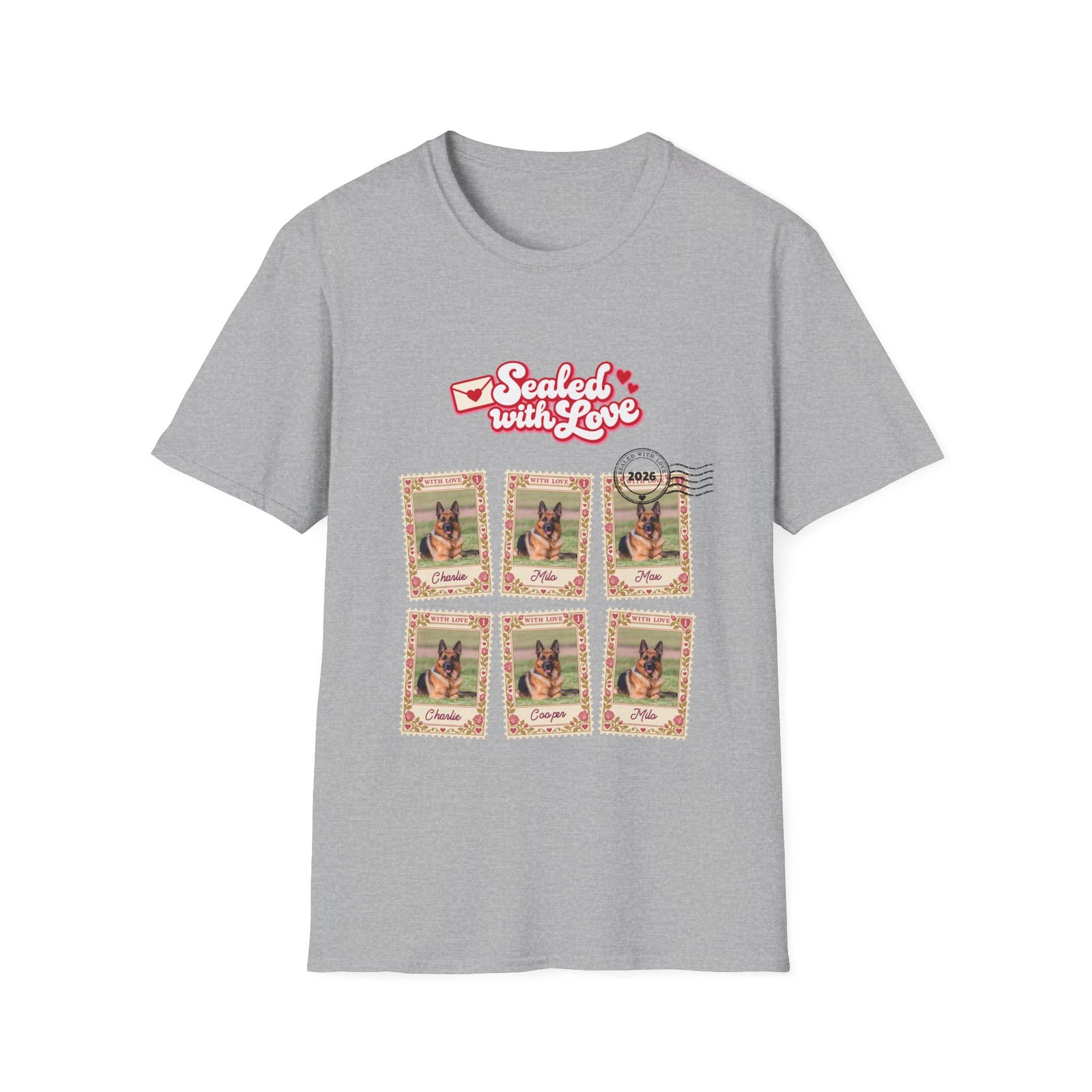 Personalized Graphic Tee – Sealed with Love Stamps – photo 10