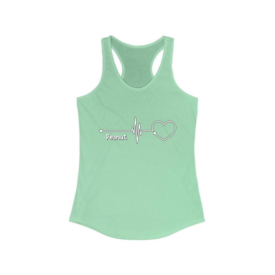 Personalized Heartbeat Tank Top - Dog or Cat Custom Tank Top