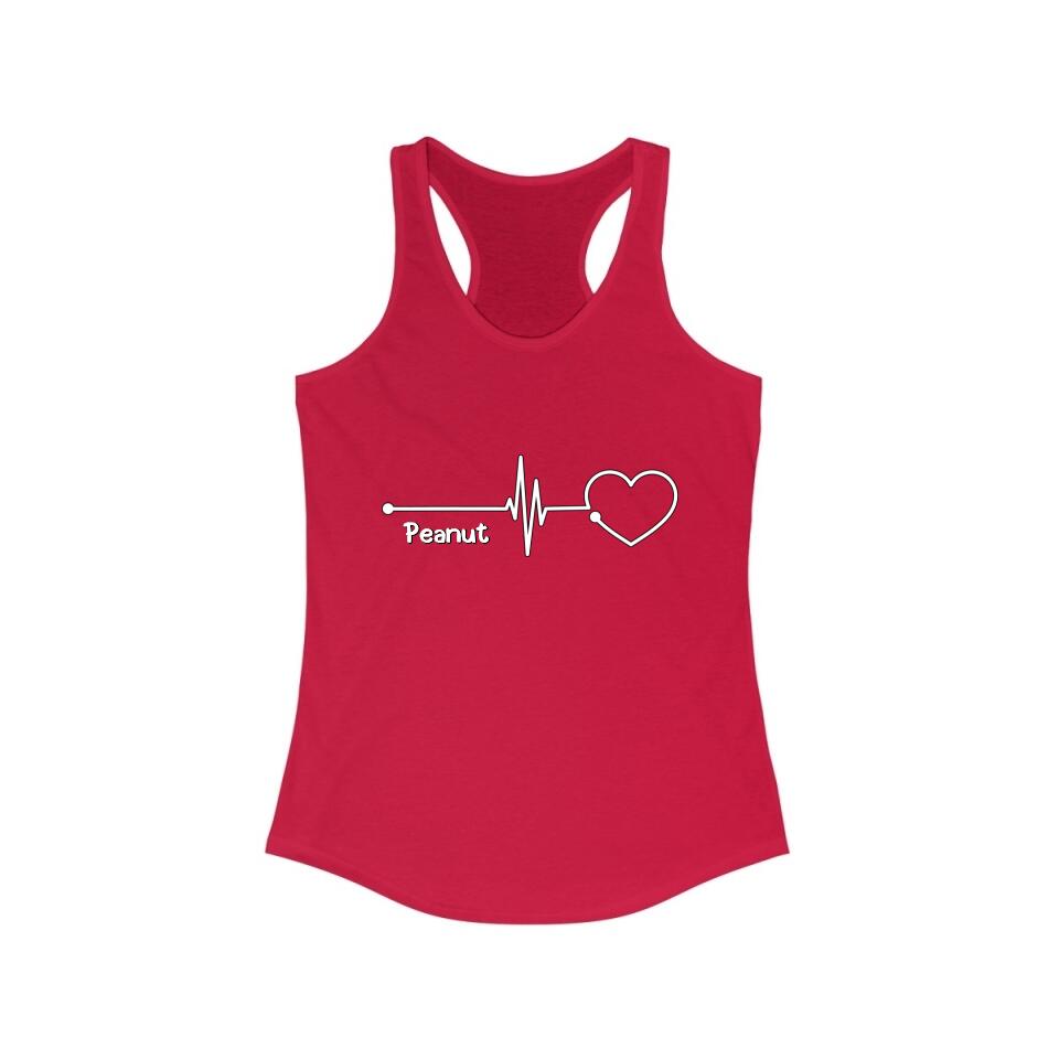 Personalized Heartbeat Tank Top - Dog or Cat Custom Tank Top